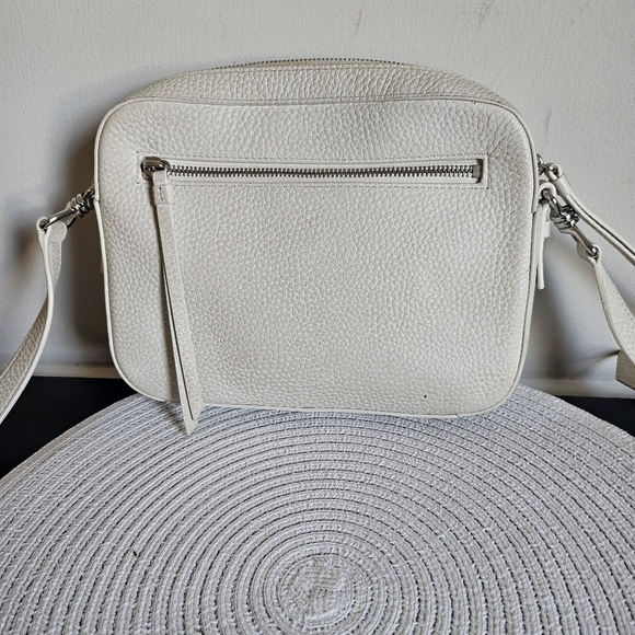 All Saints Handbags - All Saints White Pebbled Calfskin Crossbody Bag🤍